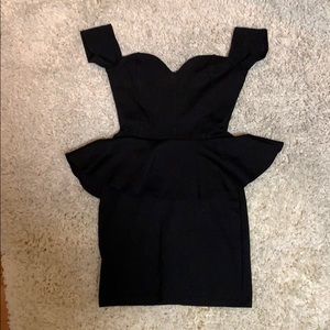 Nastygal peplum bodycon dress size XS